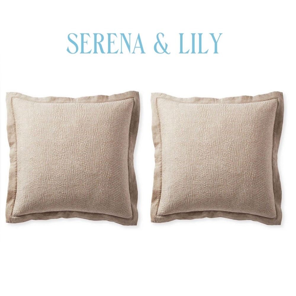 Serena and Lily Almonte Euro shams
